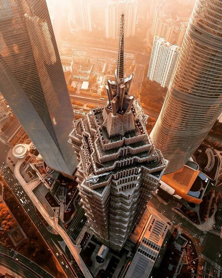 Jin Mao Tower Shanghai skyline view